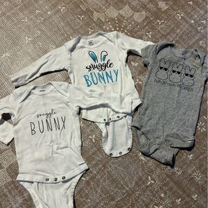 Snuggle Bunny Baby Onesies Set